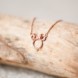 Minnie Mouse Icon Necklace by Rebecca Hook – Rose Gold
