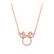 Minnie Mouse Icon Necklace by Rebecca Hook – Rose Gold