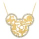 Mickey Mouse Icon Walt Disney World 50th Anniversary Necklace by Rebecca Hook – Gold