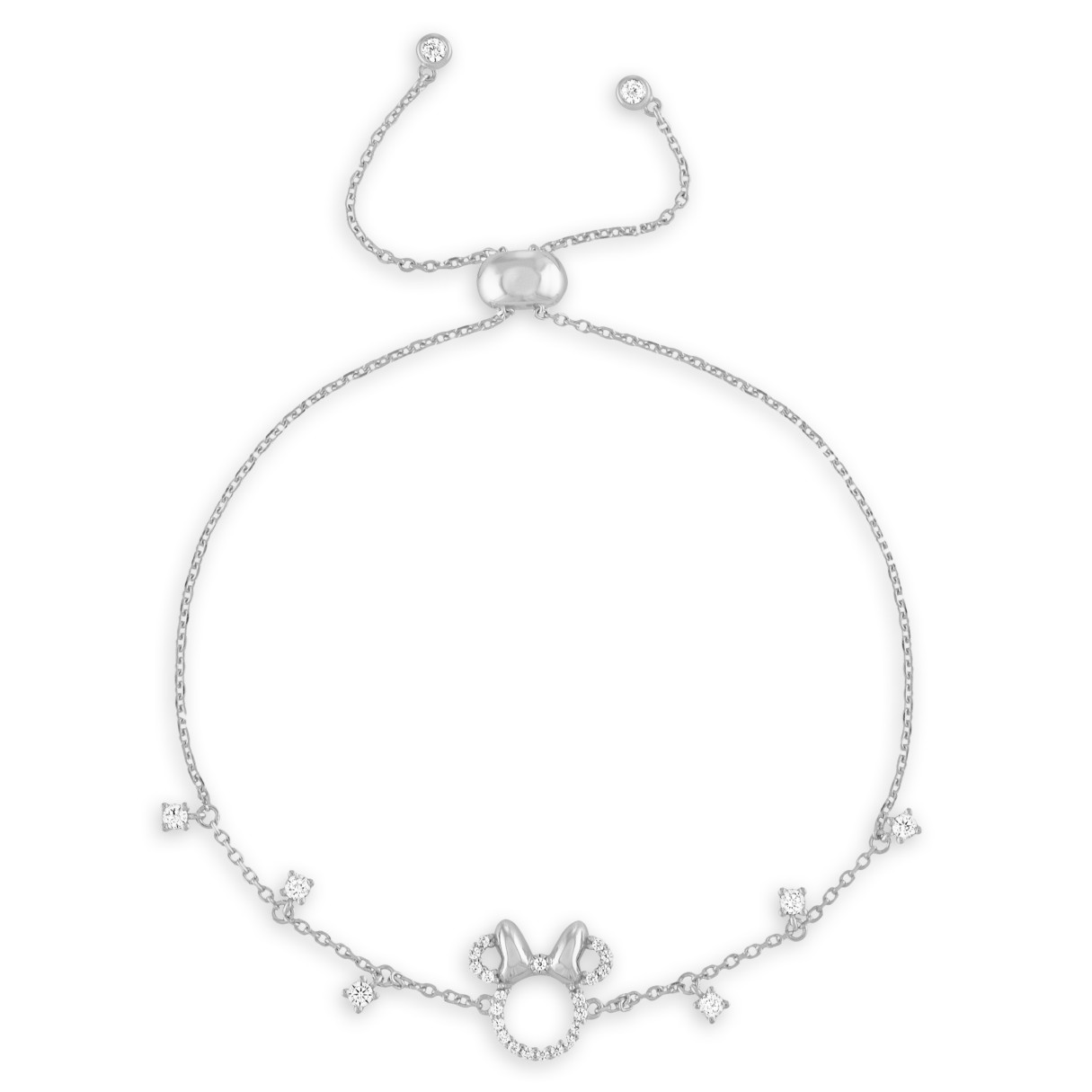 Minnie Mouse Icon Sterling Silver Bolo Bracelet by Rebecca Hook