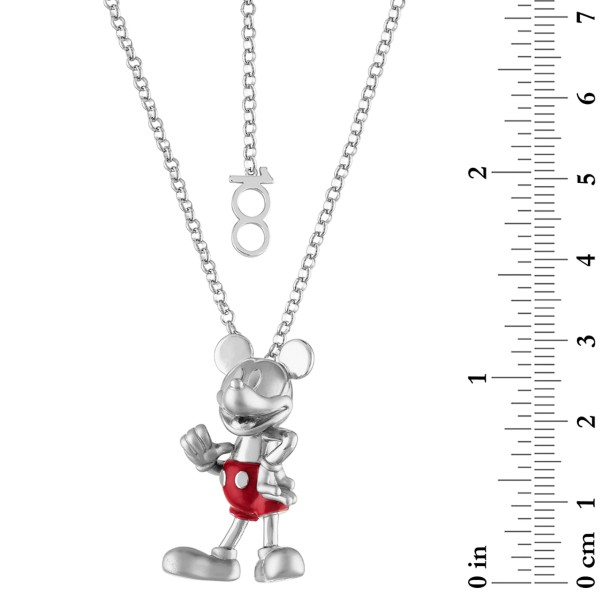 Mickey Mouse Disney100 Sterling Silver Necklace by Rebecca Hook