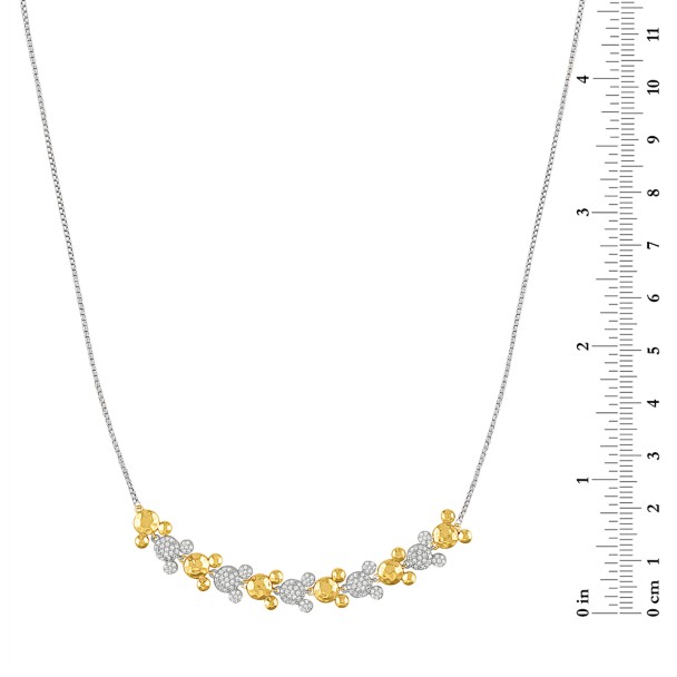 Mickey Mouse Icon Two-Tone Necklace by Rebecca Hook