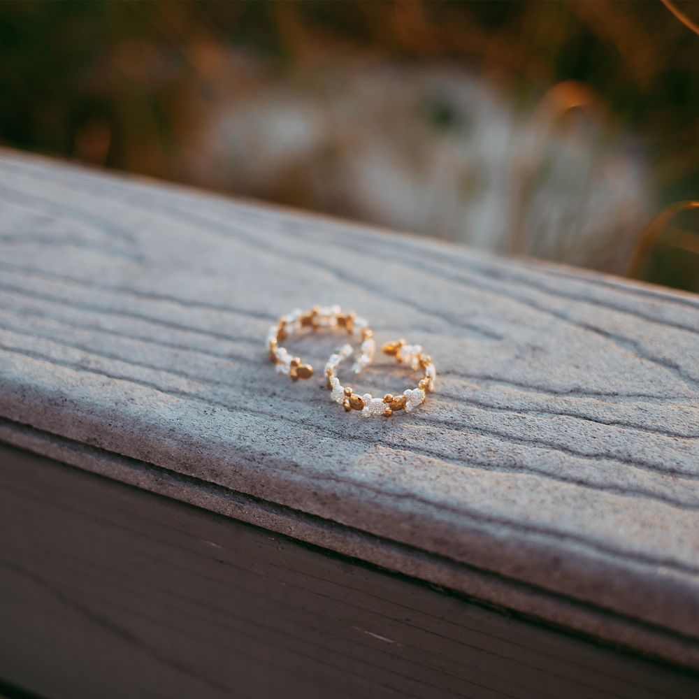 Mickey Mouse Icon Two-Tone Hoop Earrings by Rebecca Hook