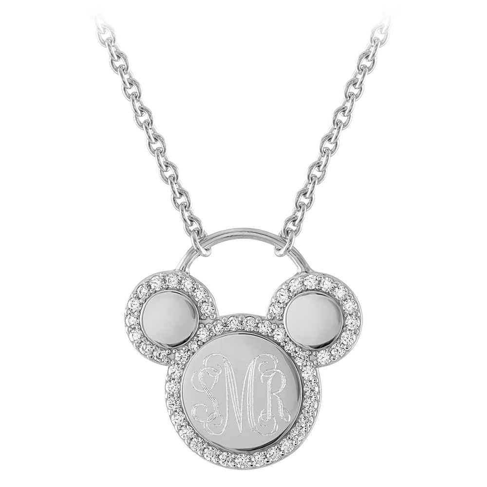 Mickey Mouse Icon Silver Necklace by Rebecca Hook – Personalized