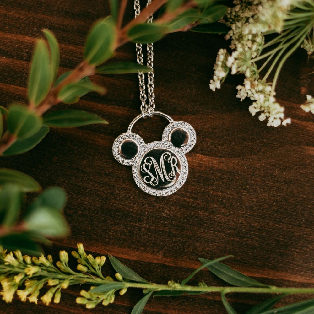 Mickey Mouse Icon Silver Necklace by Rebecca Hook – Personalized