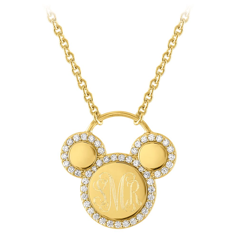 Mickey Mouse Icon Gold Necklace by Rebecca Hook  Personalized Official shopDisney