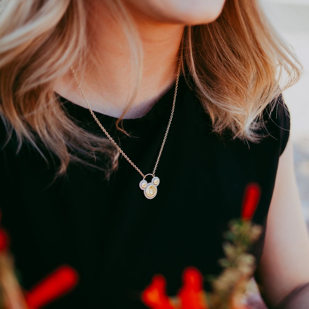 Mickey Mouse Icon Gold Necklace by Rebecca Hook – Personalized