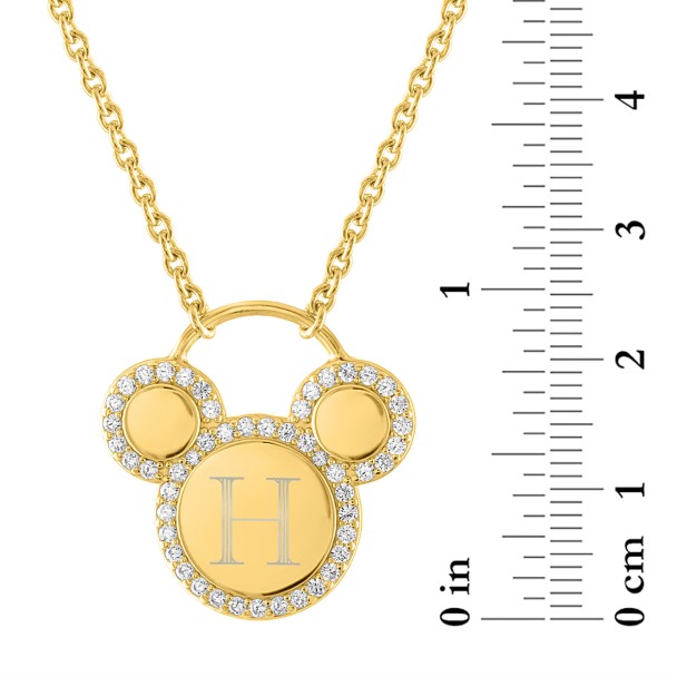 Mickey Mouse Icon Gold Necklace by Rebecca Hook – Personalized