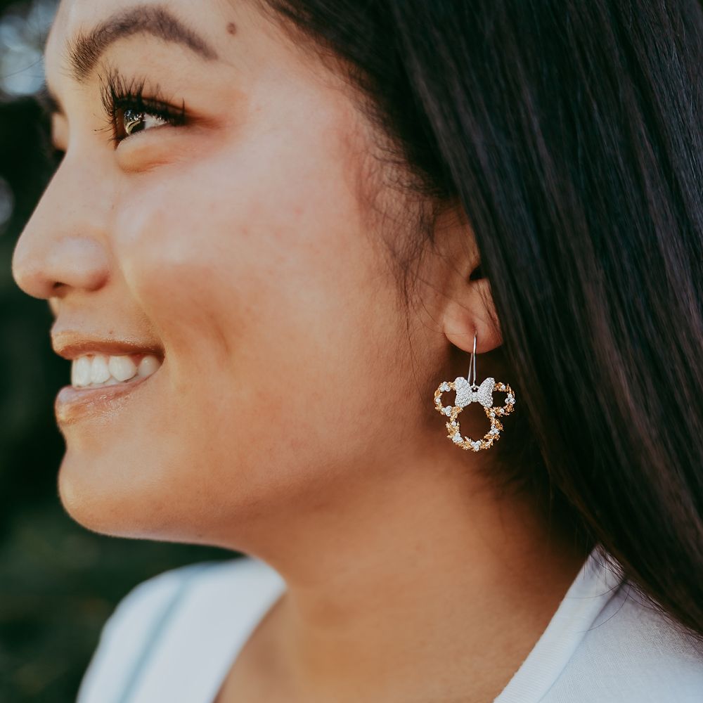 Minnie Mouse Snowflake Earrings by Rebecca Hook