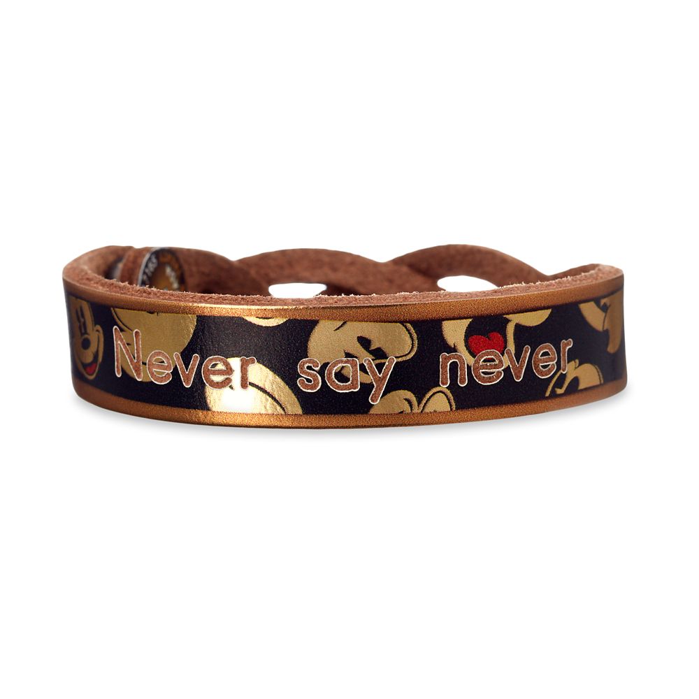 Mickey Mouse Braid Leather Bracelet &ndash; Personalizable