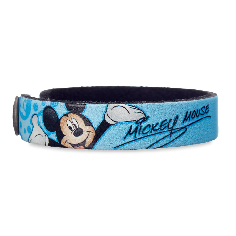 Mickey Mouse Signature Leather Bracelet  Personalizable Official shopDisney