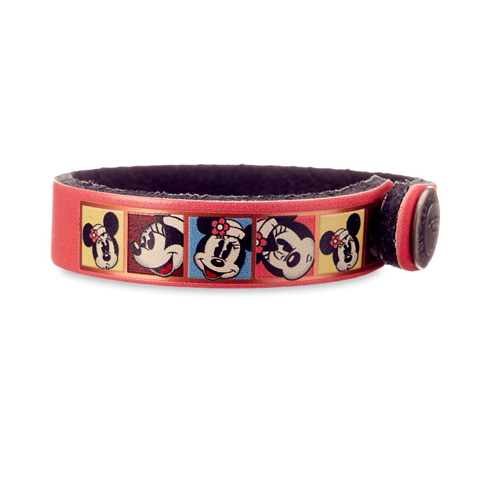 Minnie Mouse Comic Leather Bracelet  Personalizable Official shopDisney