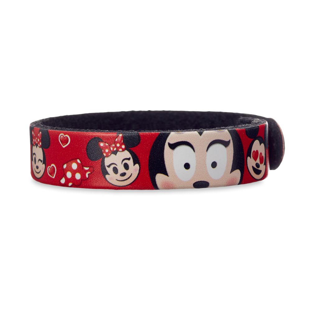 Minnie Mouse Emoji Leather Bracelet  Personalizable Official shopDisney