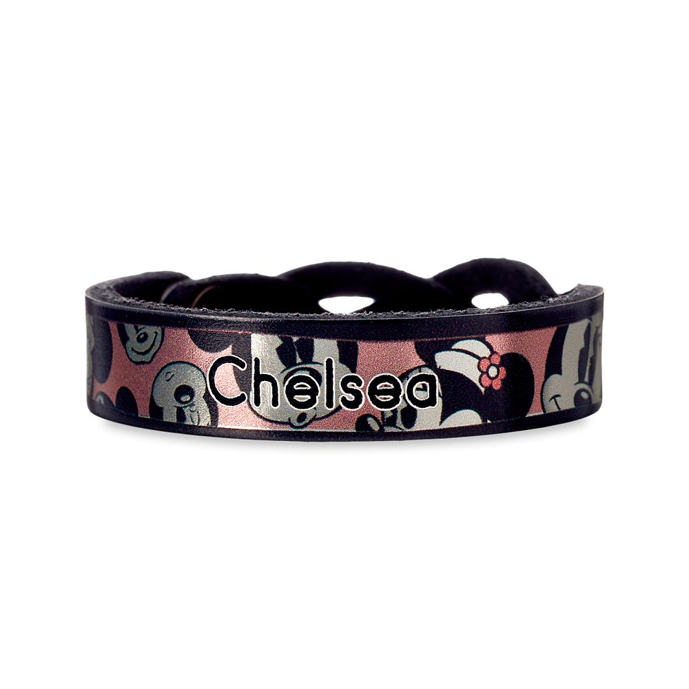 Minnie Mouse Braid Leather Bracelet  Personalizable Official shopDisney