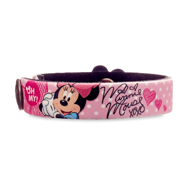 Minnie Mouse Signature Leather Bracelet – Personalizable