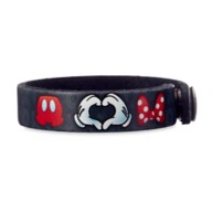 Mickey Loves Minnie Leather Bracelet – Personalizable