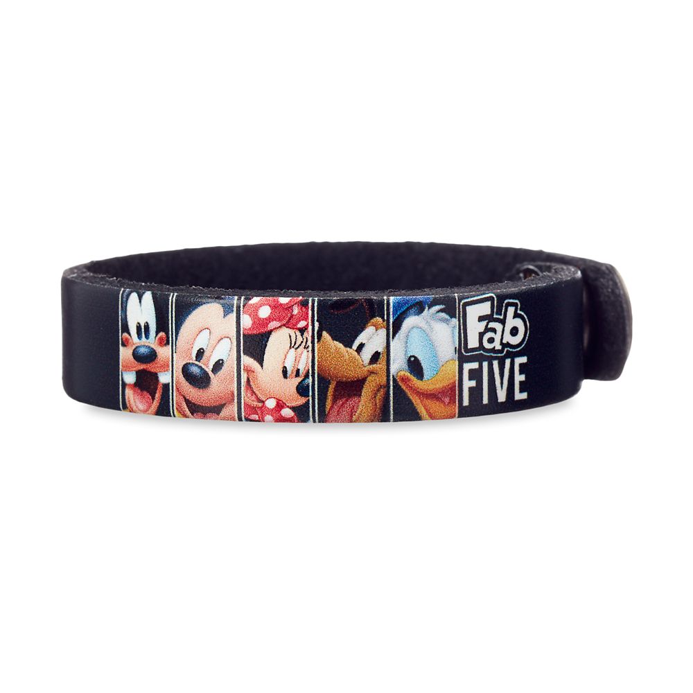 Disney Mickey Mouse and Friends Leather Bracelet - Personalizable