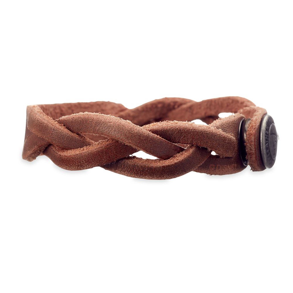 Mickey Mouse Icon Braided Leather Bracelet – Personalizable