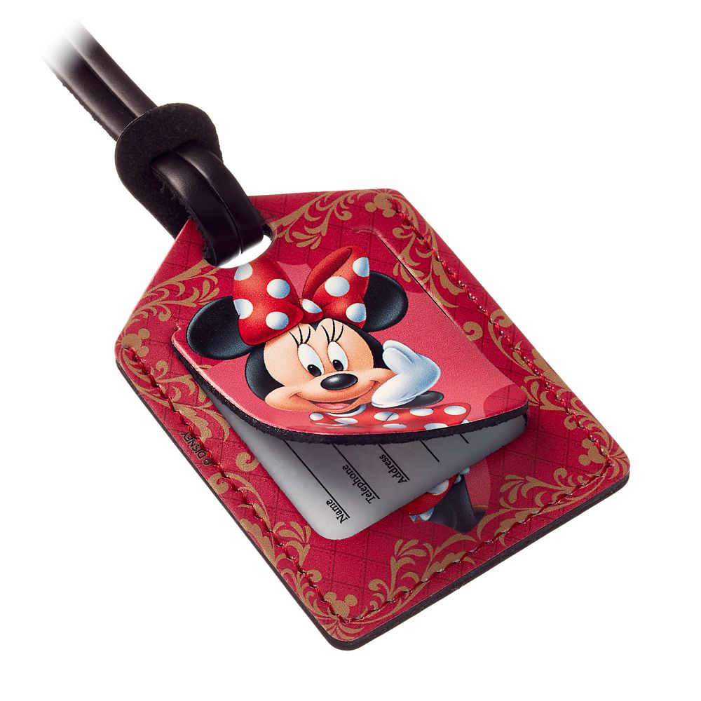 Minnie Mouse Leather Luggage Tag – Personalizable