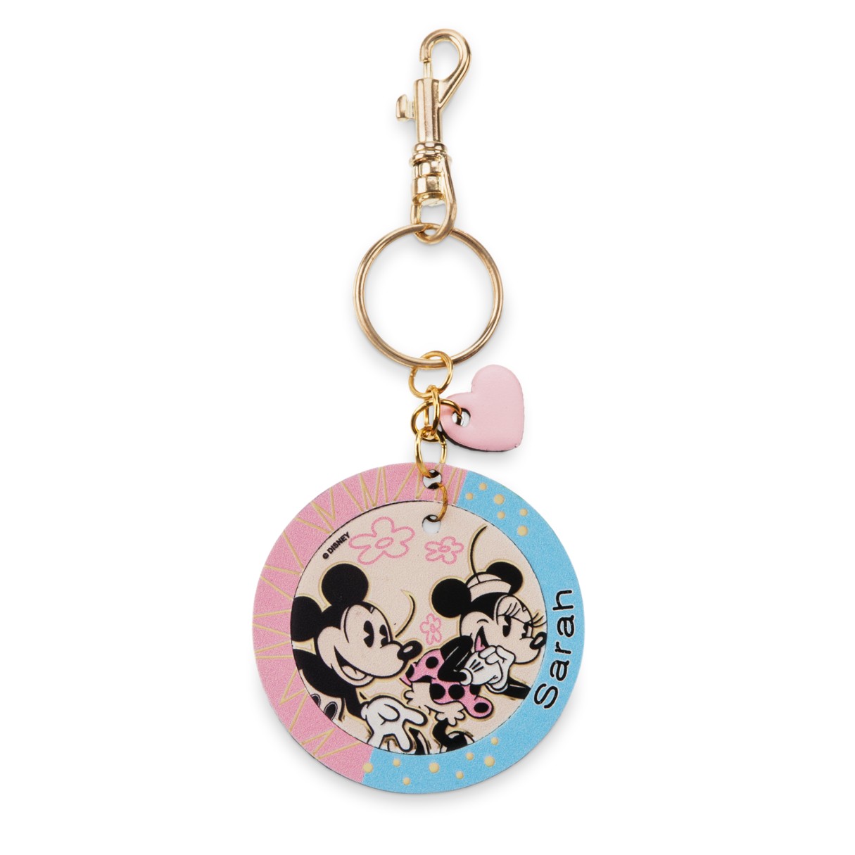 Mickey Mouse Face Leather Keychain Personalizable - Official shopDisney