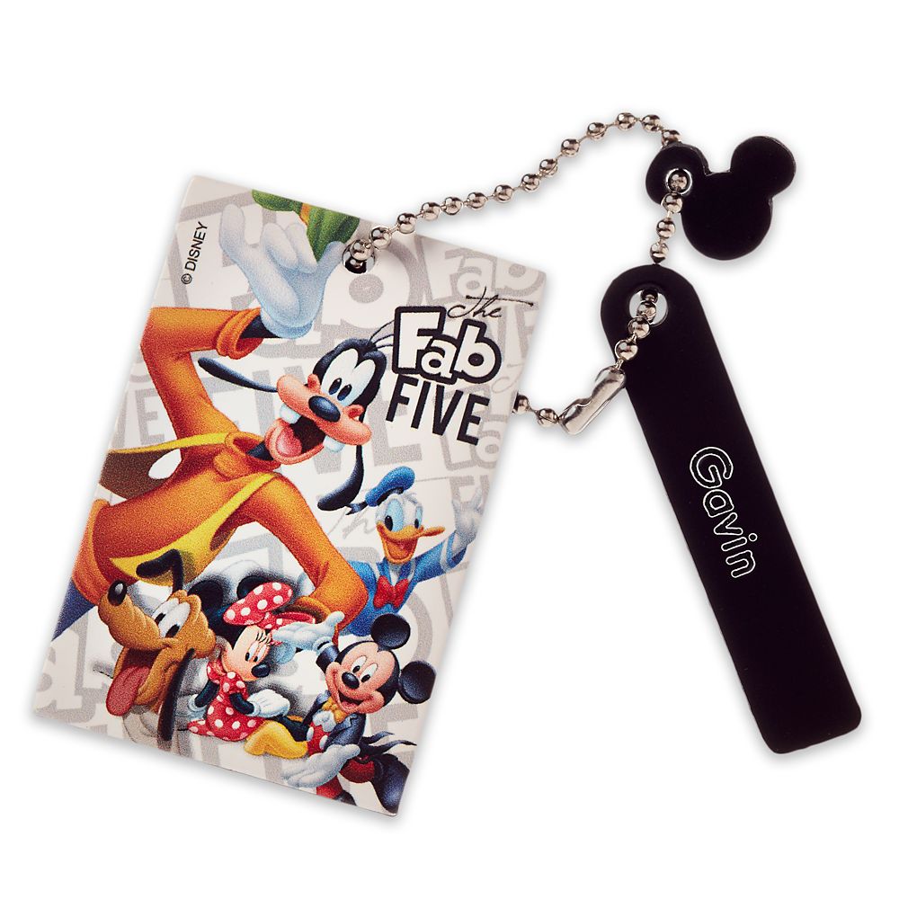 Mickey Mouse and Friends Leather Bag Tag  Personalizable Official shopDisney