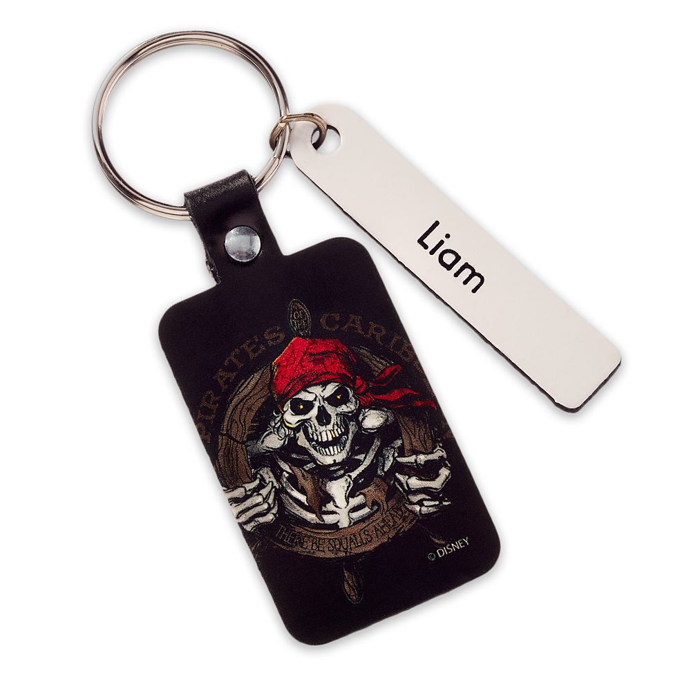 Pirates of the Caribbean Skull Leather Heart Bag Tag  Personalizable Official shopDisney