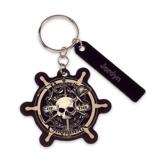Pirates of the Caribbean Ship's Wheel Leather Keychain – Personalizable