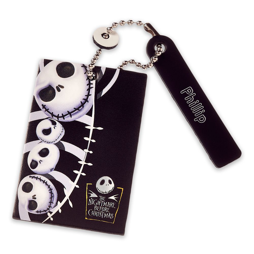 Jack Skellington Leather Luggage Tag – Personalizable