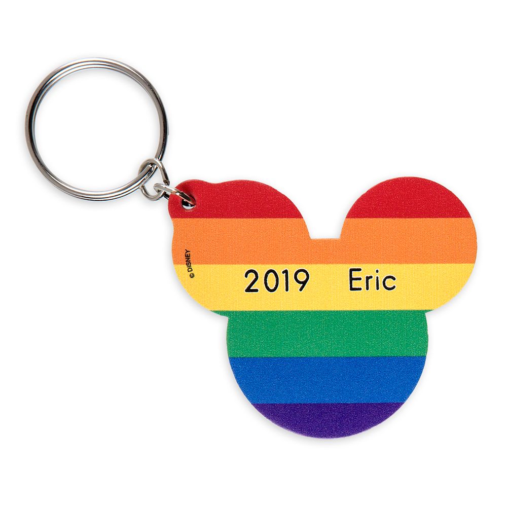 Rainbow Disney Collection Mickey Mouse Icon Keychain by Leather Treaty – Personalized