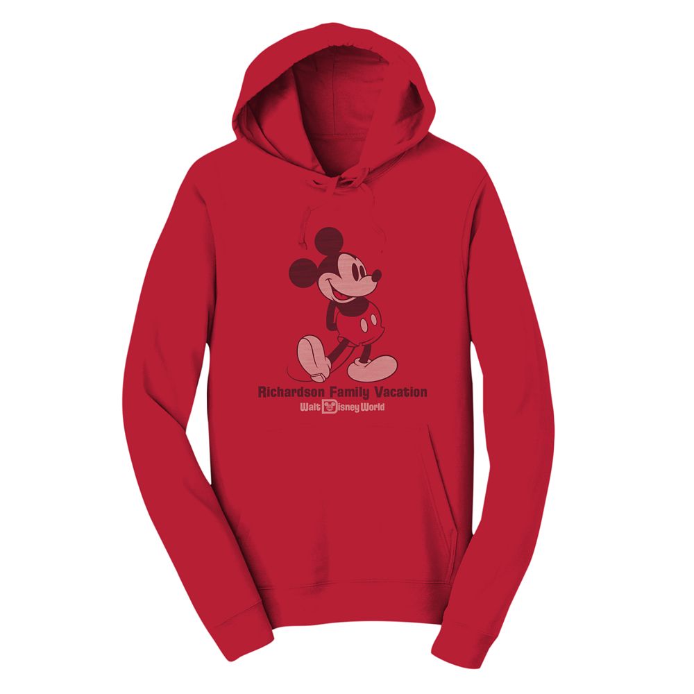 Adults' Mickey Mouse Family Vacation Pullover Hoodie  Walt Disney World  Customized