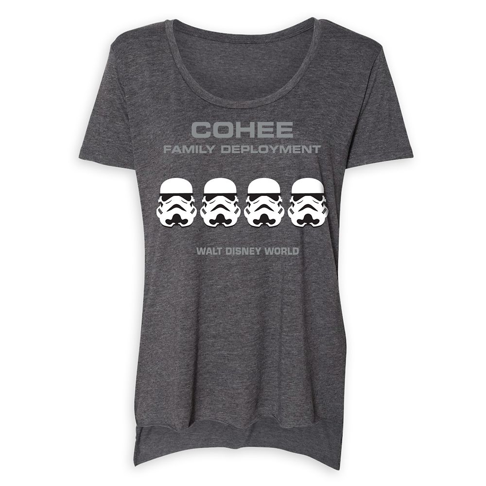 Women's Star Wars Stormtrooper Family Deployment Scoop Neck T-Shirt  Walt Disney World  Customized