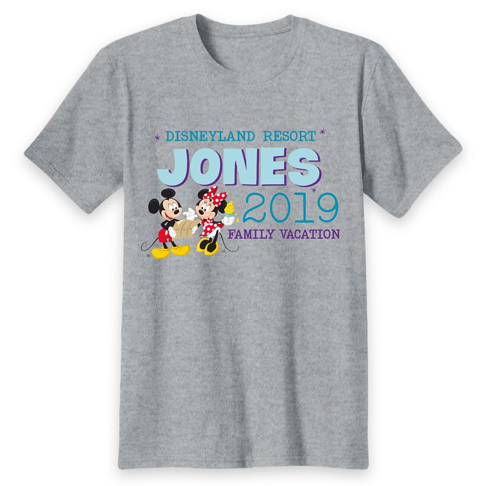 Adults' Disneyland Mickey and Minnie Mouse Family Vacation T-Shirt – Customized