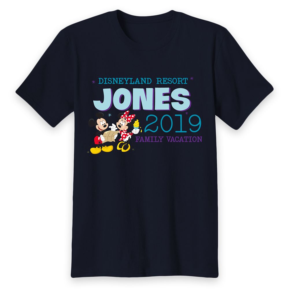 Adults' Disneyland Mickey and Minnie Mouse Family Vacation T-Shirt – Customized