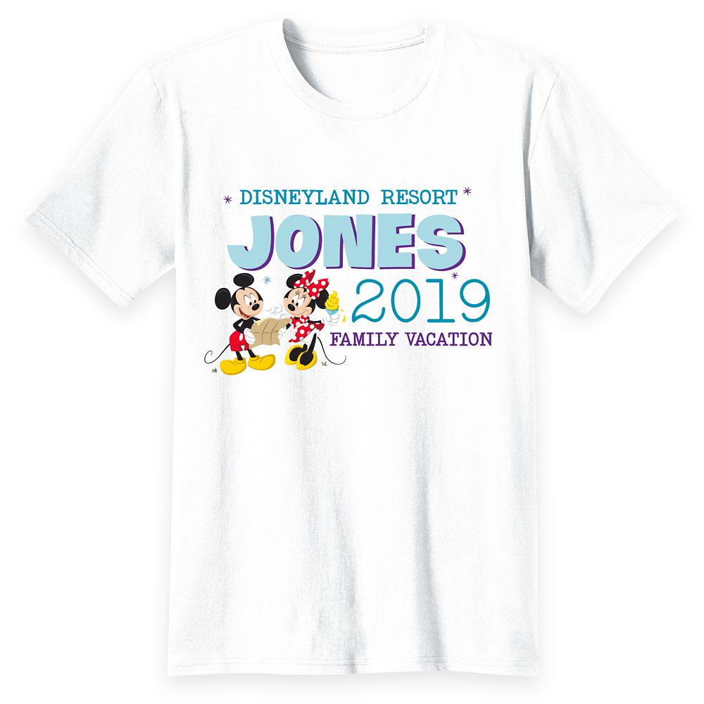 Adults' Disneyland Mickey and Minnie Mouse Family Vacation T-Shirt – Customized