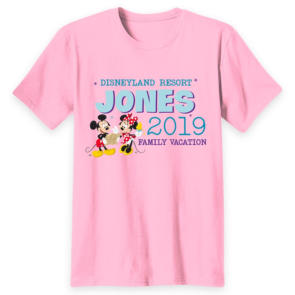 Adults' Disneyland Mickey and Minnie Mouse Family Vacation T-Shirt – Customized
