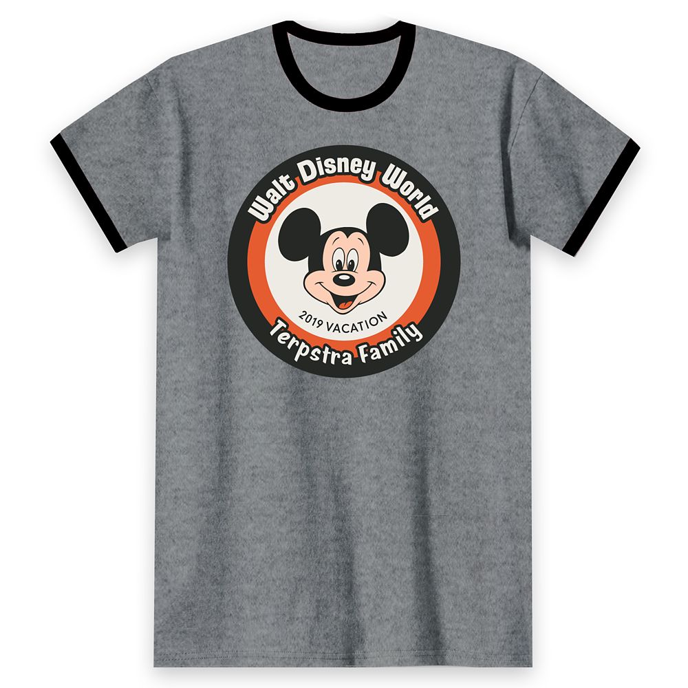 Adults' Walt Disney World Mickey Mouse 2019 Vacation Ringer T-Shirt – Customized