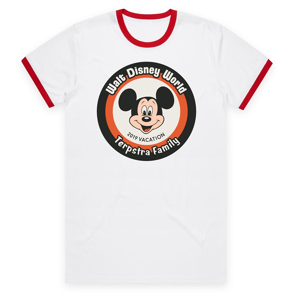 Adults' Walt Disney World Mickey Mouse 2019 Vacation Ringer T-Shirt – Customized