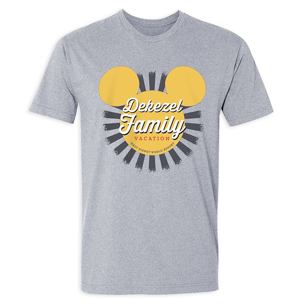Adults' Walt Disney World Mickey Mouse Sunburst Family Vacation T-Shirt – Customized
