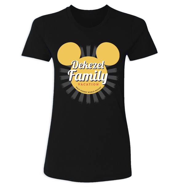 Women's Walt Disney World Mickey Mouse Sunburst Family Vacation T-Shirt – Customized