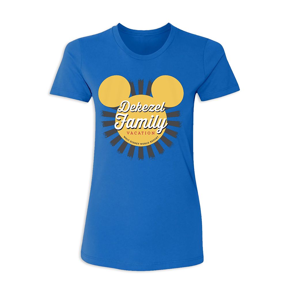 Women's Walt Disney World Mickey Mouse Sunburst Family Vacation T-Shirt – Customized