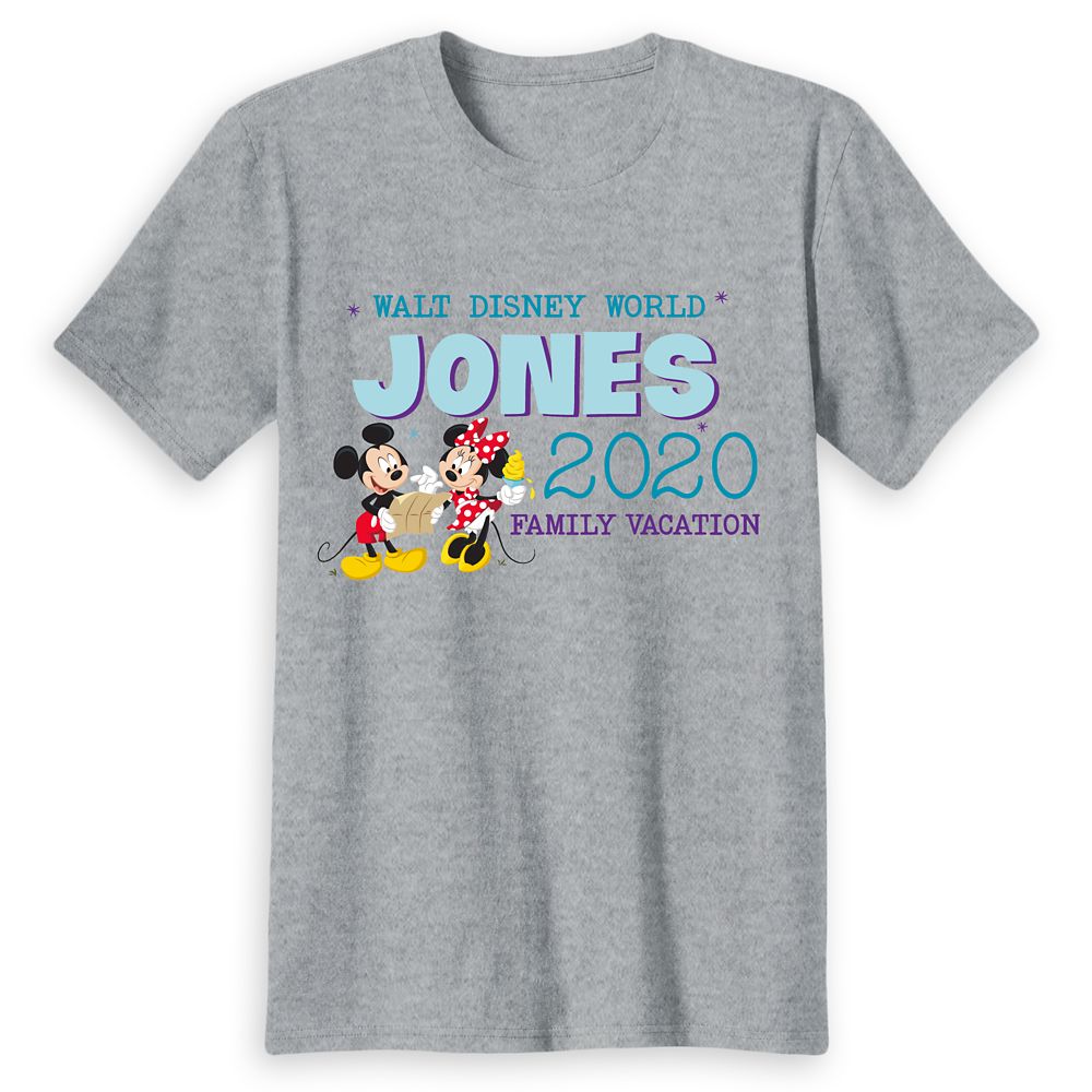 Adults' Walt Disney World Mickey and Minnie Mouse 2020 Family Vacation T-Shirt  Customized