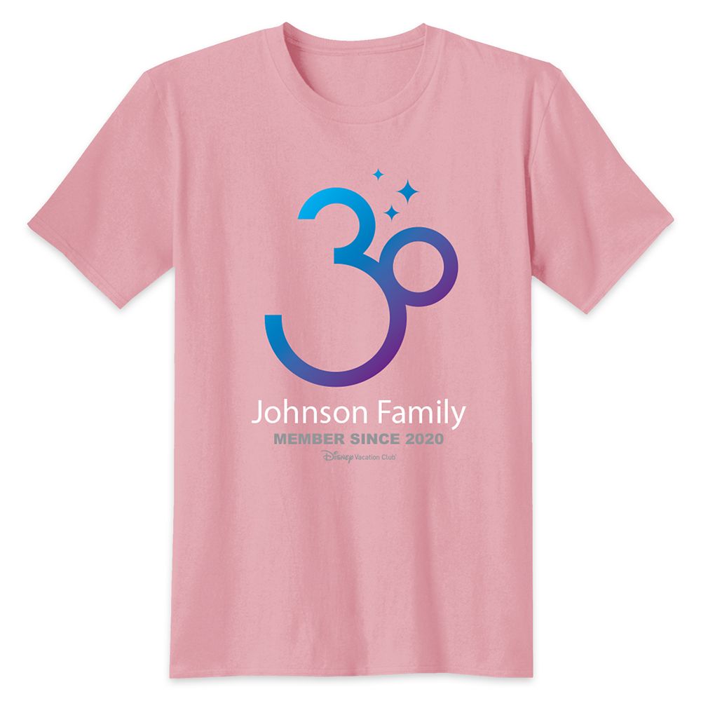 Disney Vacation Club 30th Anniversary Family T-Shirt for Adults – Customized