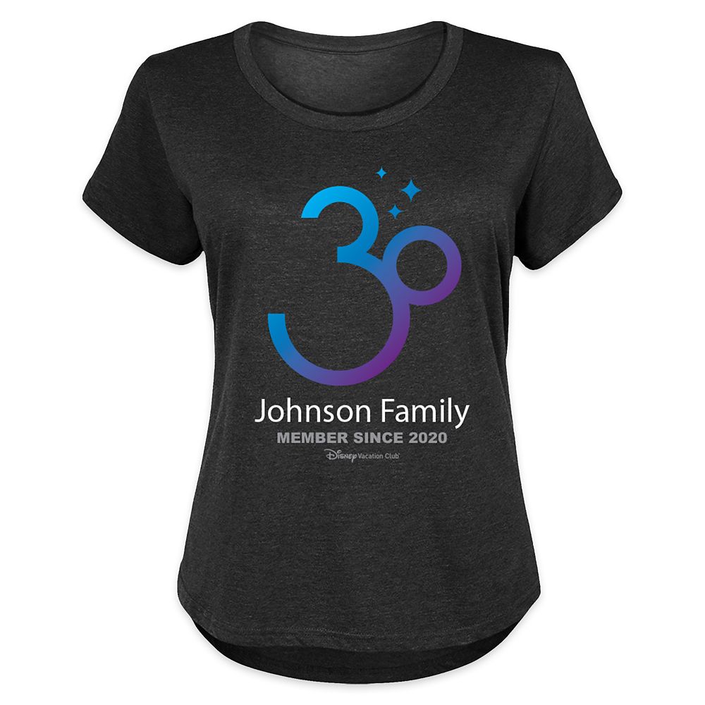 Disney Vacation Club 30th Anniversary Family T-Shirt for Women – Customized