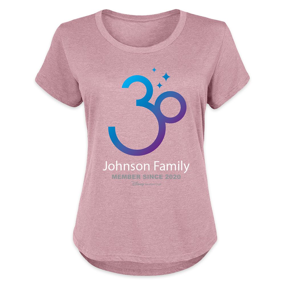 Disney Vacation Club 30th Anniversary Family T-Shirt for Women – Customized