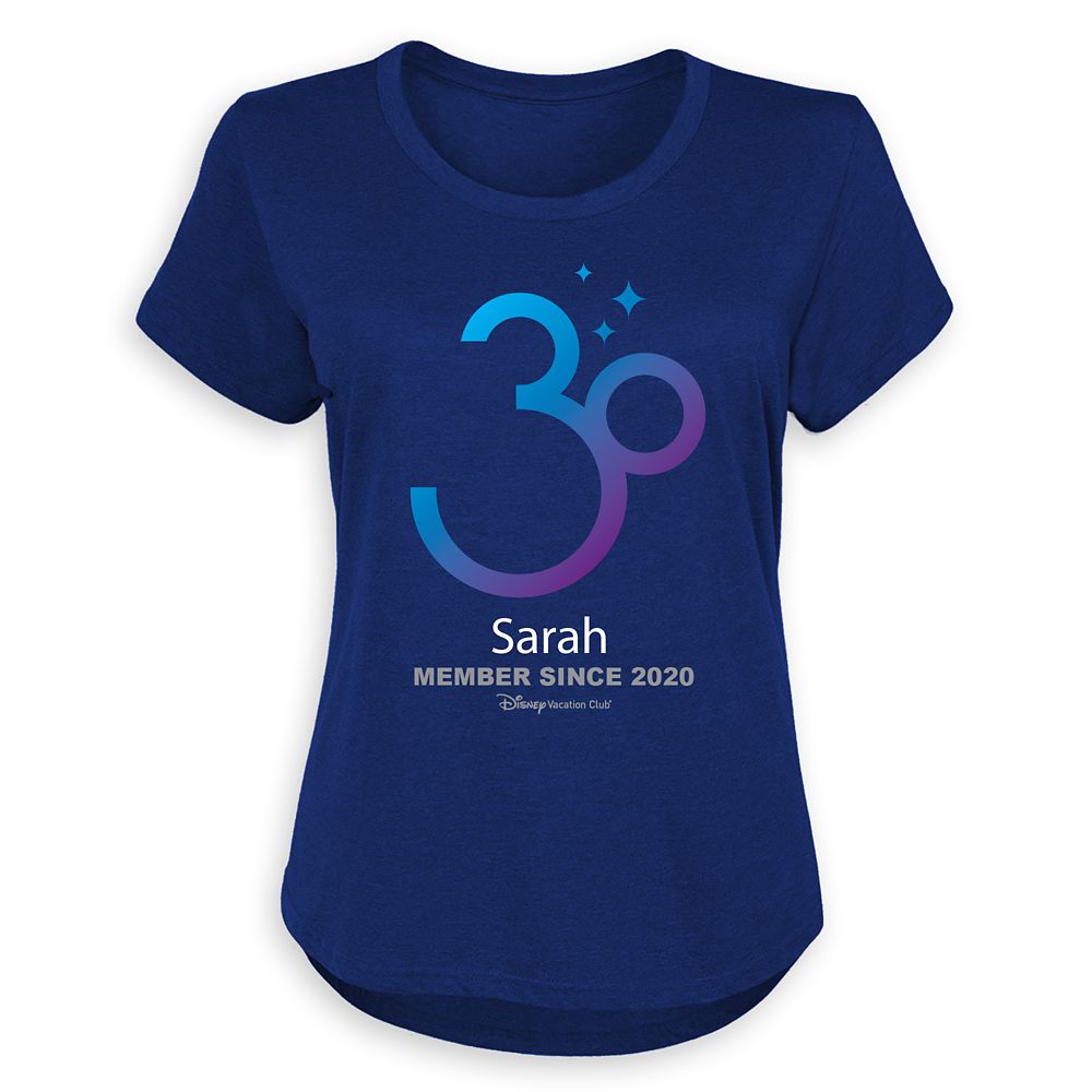 Disney Vacation Club 30th Anniversary Individual T-Shirt for Women – Customized