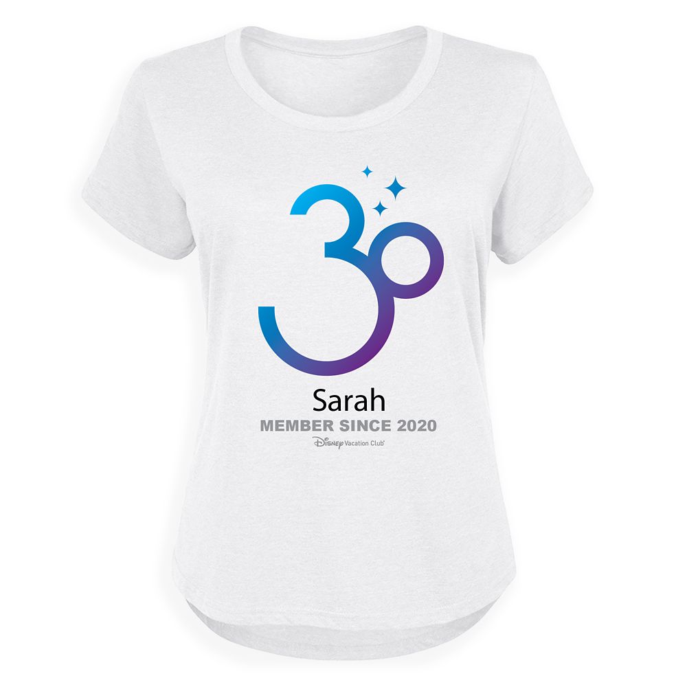 Disney Vacation Club 30th Anniversary Individual T-Shirt for Women – Customized