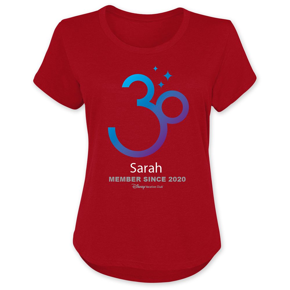 Disney Vacation Club 30th Anniversary Individual T-Shirt for Women – Customized