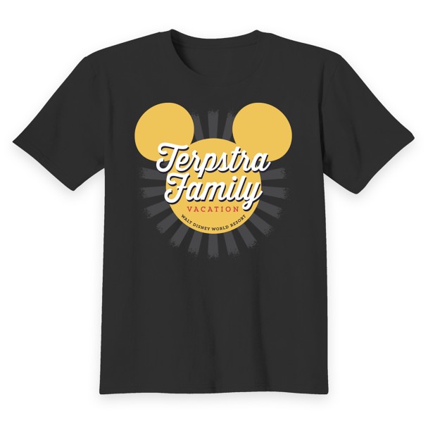 Kids' Walt Disney World Mickey Mouse Sunburst Family Vacation T-Shirt – Customized