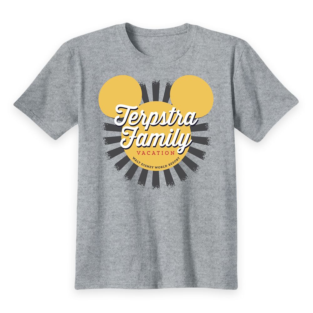 Kids Walt Disney World Mickey Mouse Sunburst Family Vacation T-Shirt ? Customized