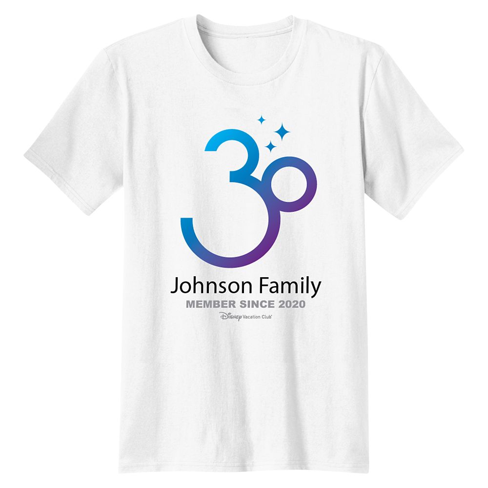 Disney Vacation Club 30th Anniversary Family T-Shirt for Kids – Customized